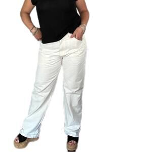 Women Dickies Carpenter Pants Vintage 2001 Ivory 32x32 100% Cotton utility wear